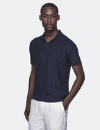 Polo in maglia cotone e lino-0