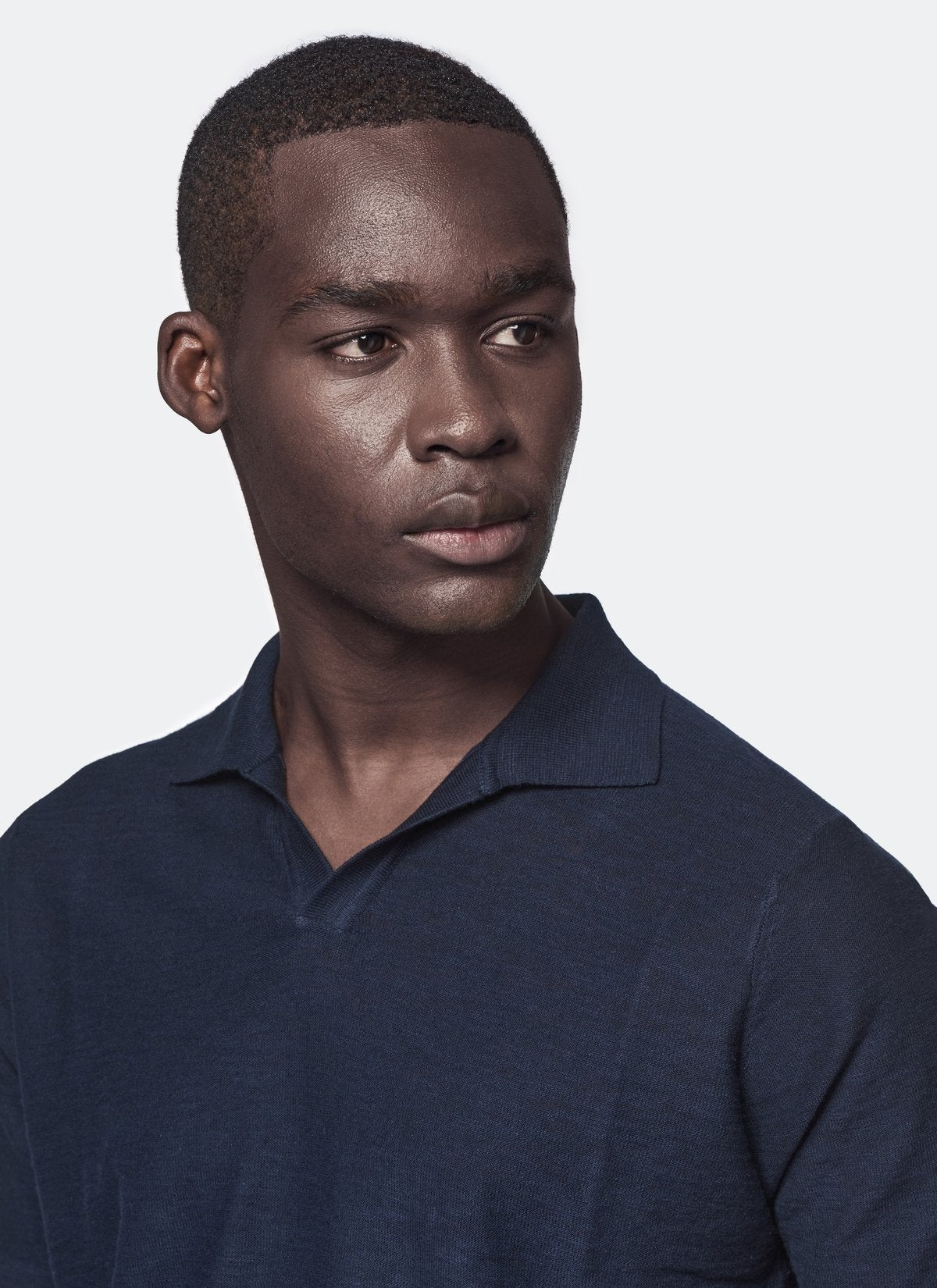 Polo in maglia cotone e lino-1