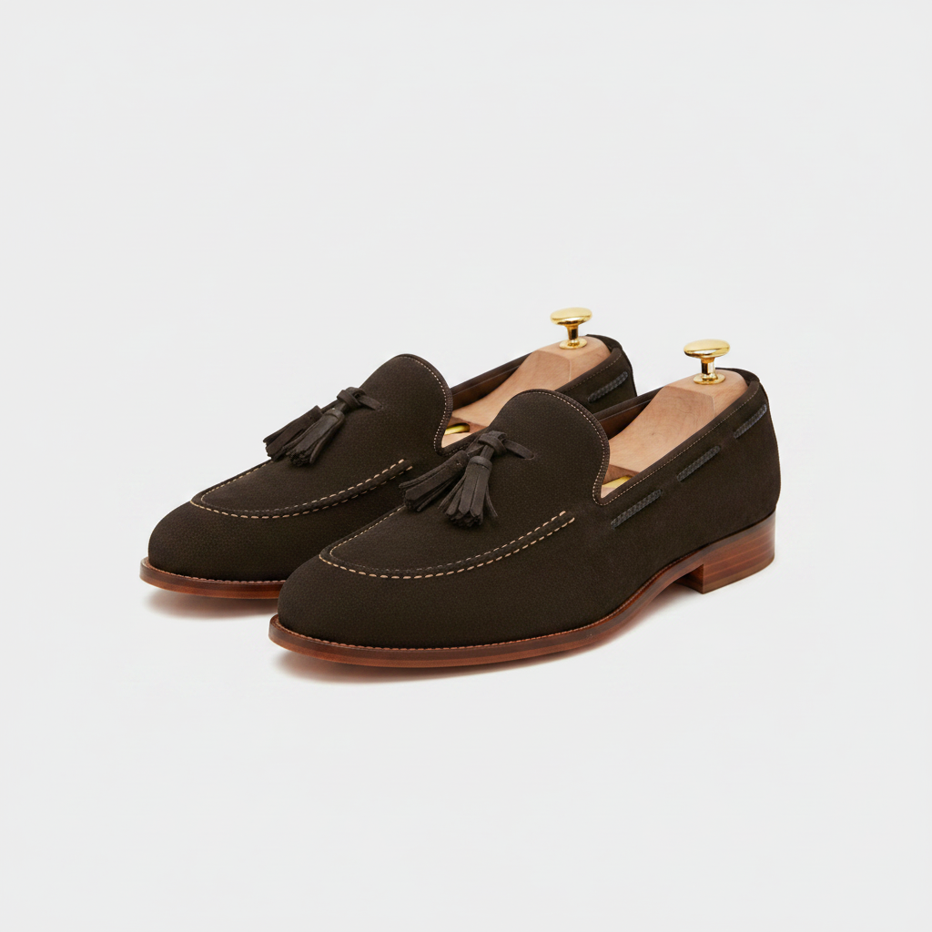 Brown Tassel Loafer - 3/4 Angle