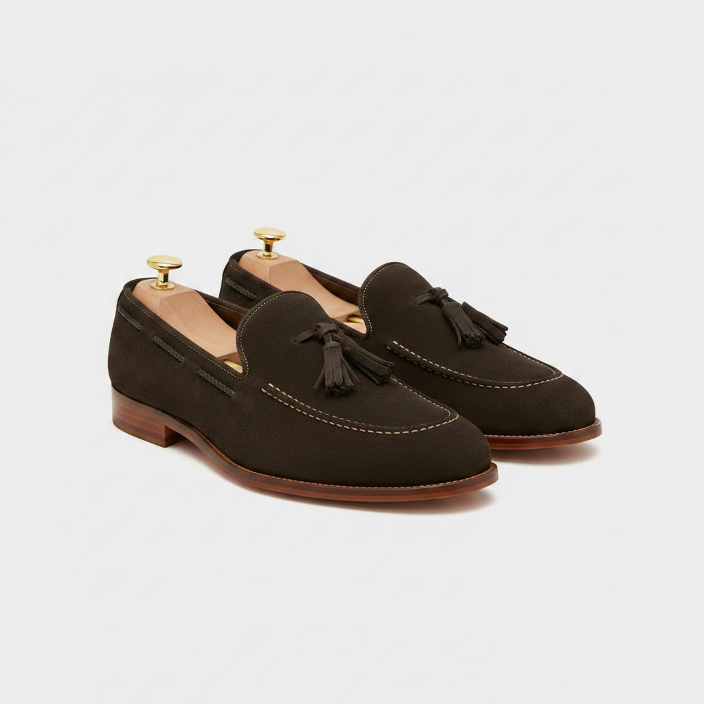 Brown Tassel Loafer - Facing Right