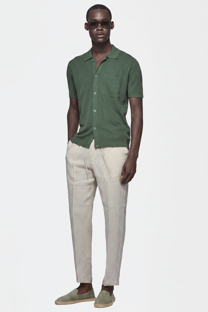 Complete Look - Green Polo + Espadrilles