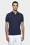The Silk & Cotton Polo - Blue